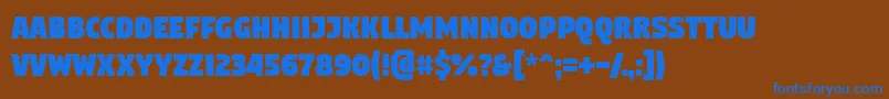 Digitalt Font – Blue Fonts on Brown Background