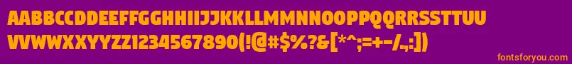 fuente Digitalt – Fuentes Naranjas Sobre Fondo Morado