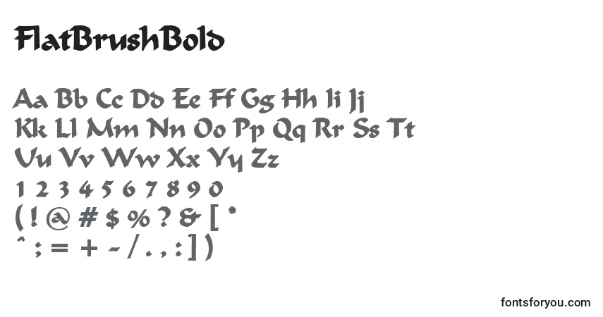 characters of flatbrushbold font, letter of flatbrushbold font, alphabet of  flatbrushbold font