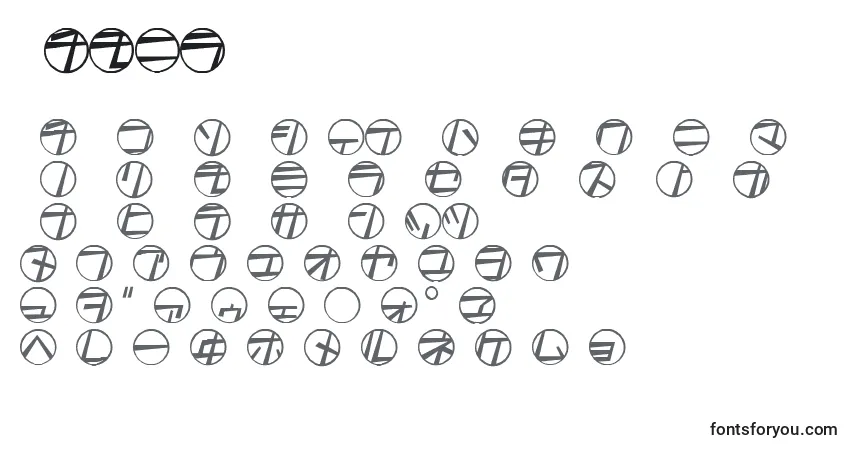 characters of tamio font, letter of tamio font, alphabet of  tamio font