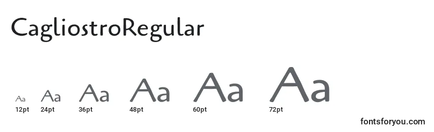 sizes of cagliostroregular font, cagliostroregular sizes