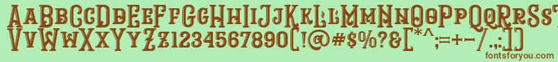 RopstoneFreeDemo Font – Brown Fonts on Green Background