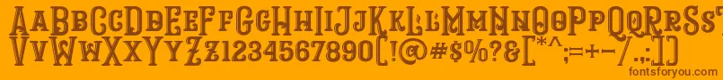RopstoneFreeDemo Font – Brown Fonts on Orange Background
