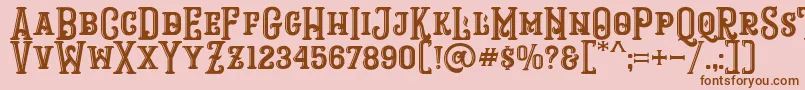 RopstoneFreeDemo Font – Brown Fonts on Pink Background