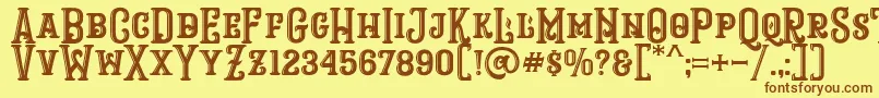 RopstoneFreeDemo Font – Brown Fonts on Yellow Background