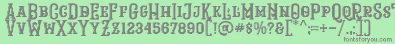 RopstoneFreeDemo Font – Gray Fonts on Green Background