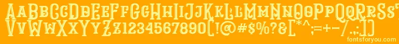 RopstoneFreeDemo Font – Yellow Fonts on Orange Background