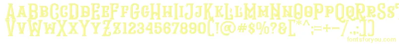 RopstoneFreeDemo Font – Yellow Fonts on White Background
