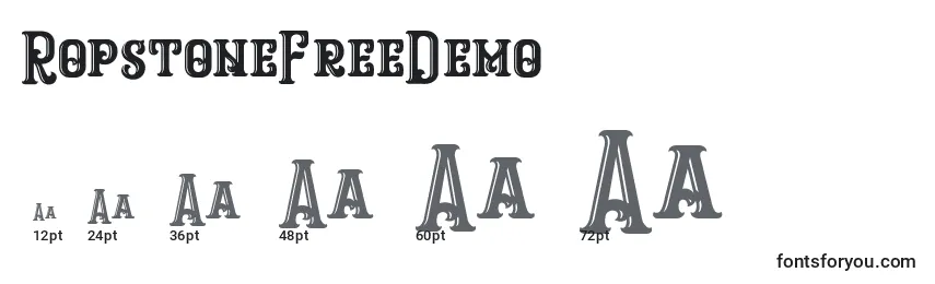 RopstoneFreeDemo Font Sizes