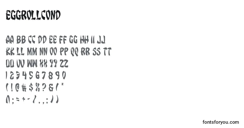 Schriftart Eggrollcond – Alphabet, Zahlen, spezielle Symbole