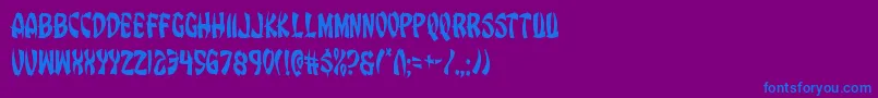 Czcionka Eggrollcond – niebieskie czcionki na fioletowym tle