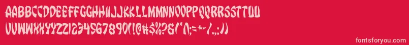 Eggrollcond Font – Pink Fonts on Red Background