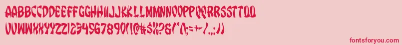 Eggrollcond Font – Red Fonts on Pink Background