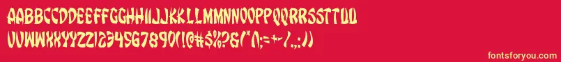 Eggrollcond Font – Yellow Fonts on Red Background