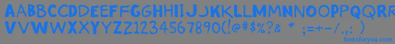STINK    Font – Blue Fonts on Gray Background