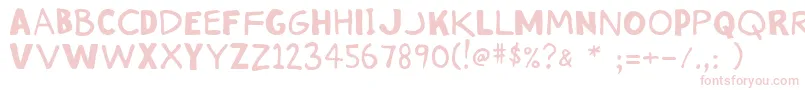 Fonte STINK    – fontes rosa em um fundo branco
