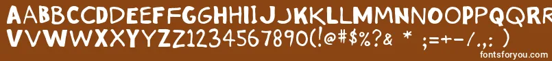 STINK    Font – White Fonts on Brown Background