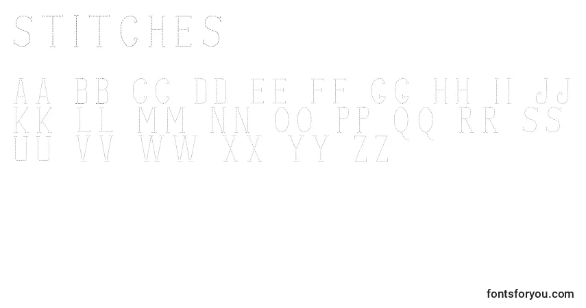 Czcionka Stitches (142002) – alfabet, cyfry, specjalne znaki