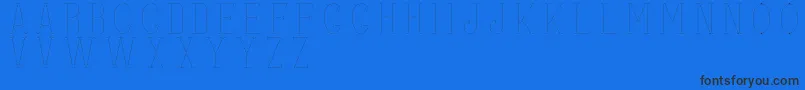 stitches Font – Black Fonts on Blue Background