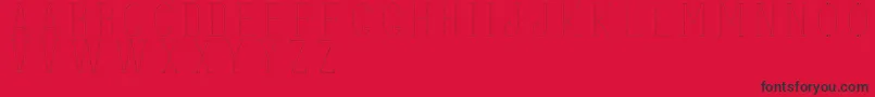 Fonte stitches – fontes pretas em um fundo vermelho