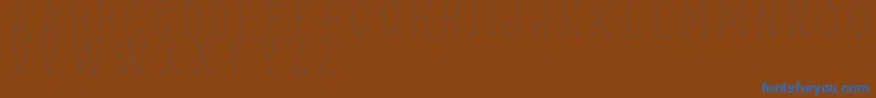 stitches Font – Blue Fonts on Brown Background