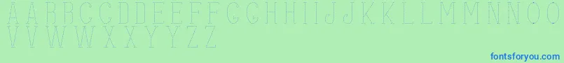 stitches Font – Blue Fonts on Green Background