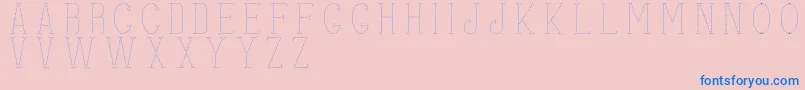 stitches Font – Blue Fonts on Pink Background