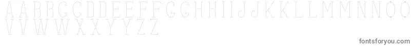 stitches-fontti – harmaat kirjasimet valkoisella taustalla
