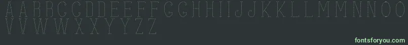 フォントstitches – 黒い背景に緑の文字