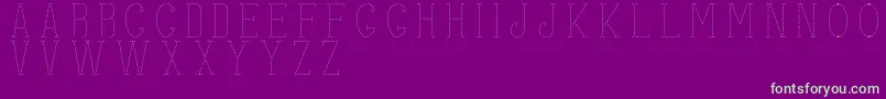 stitches Font – Green Fonts on Purple Background