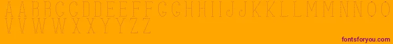 stitches Font – Purple Fonts on Orange Background