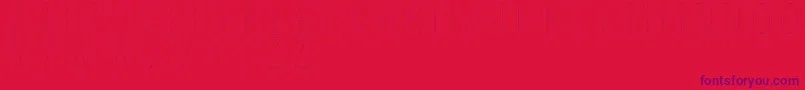 stitches Font – Purple Fonts on Red Background