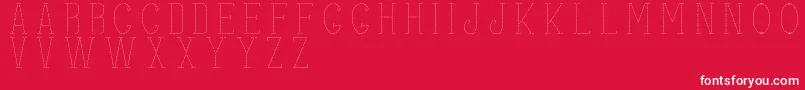 stitches Font – White Fonts on Red Background