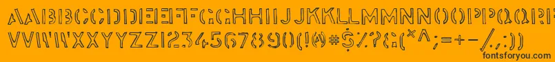 stock    Font – Black Fonts on Orange Background