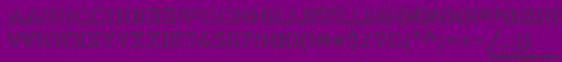 Czcionka stock    – czarne czcionki na fioletowym tle
