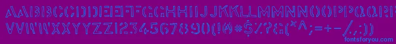 stock    Font – Blue Fonts on Purple Background