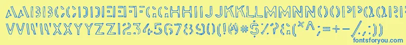 stock    Font – Blue Fonts on Yellow Background