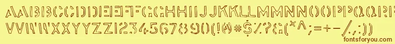 stock    Font – Brown Fonts on Yellow Background