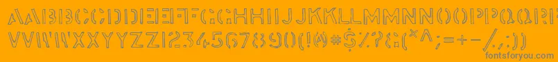 stock    Font – Gray Fonts on Orange Background