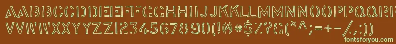 stock    Font – Green Fonts on Brown Background