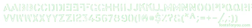 stock    Font – Green Fonts on White Background
