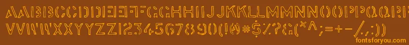 stock    Font – Orange Fonts on Brown Background