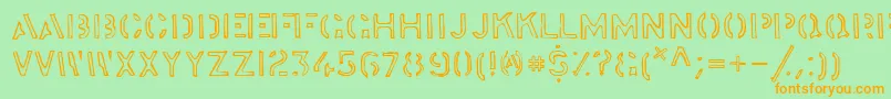 stock    Font – Orange Fonts on Green Background