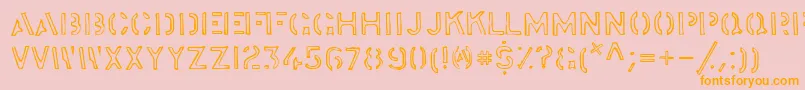 stock    Font – Orange Fonts on Pink Background