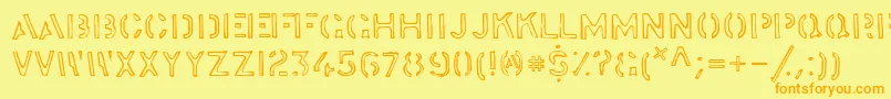 stock    Font – Orange Fonts on Yellow Background