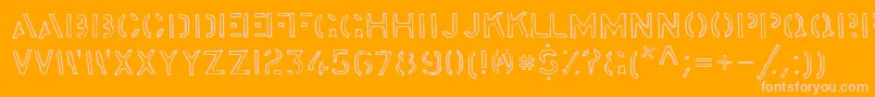 stock    Font – Pink Fonts on Orange Background