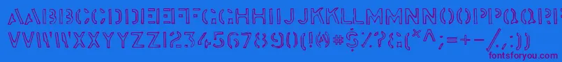 stock    Font – Purple Fonts on Blue Background