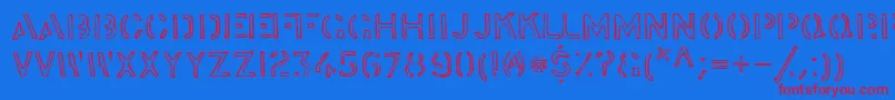 stock    Font – Red Fonts on Blue Background