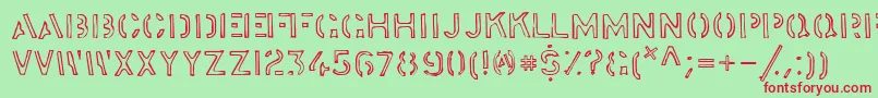 stock    Font – Red Fonts on Green Background