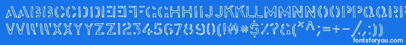 stock    Font – White Fonts on Blue Background